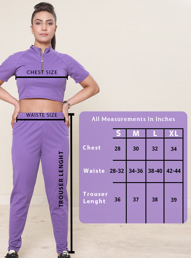 Womens Crop Top Full Track Suit