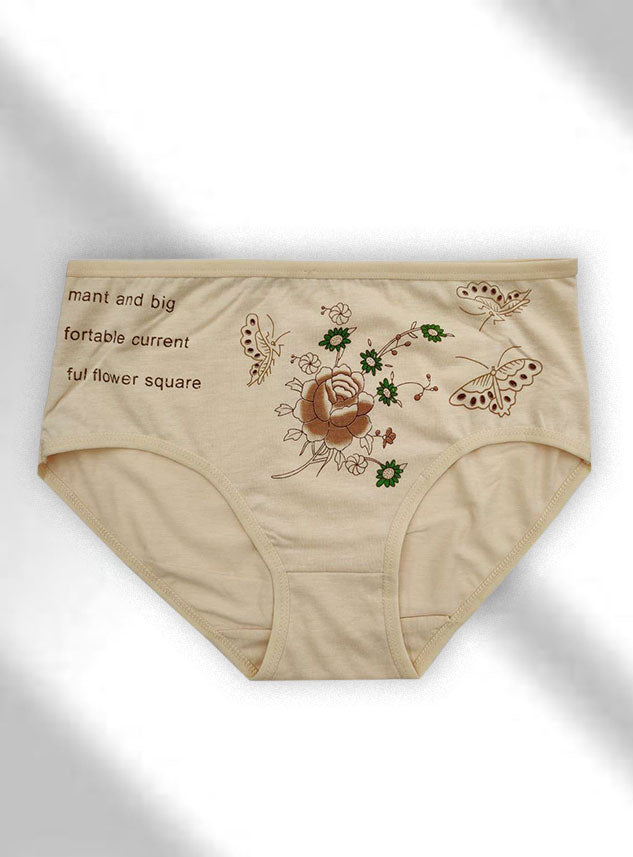 Premium Quality Printed Cotton Briefs Panties