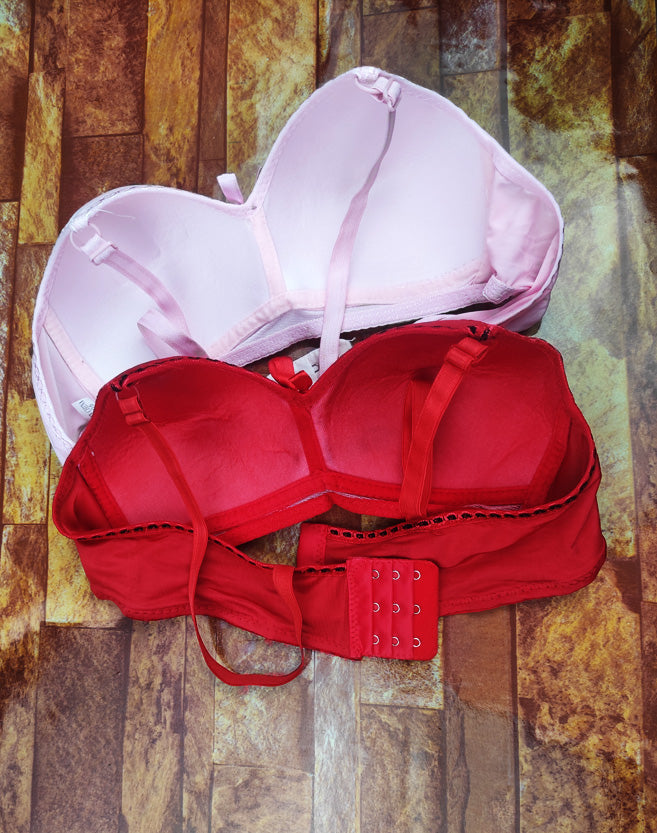 Pack Of 2 Fancy Embroidery Thin Pad bra
