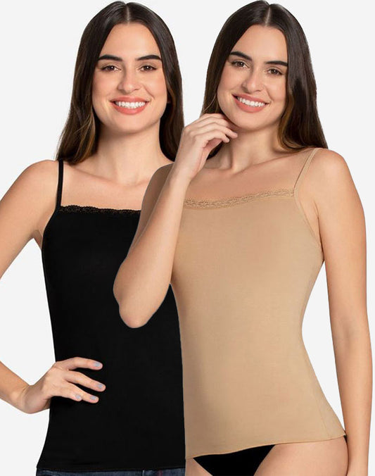 PACK OF 2 COTTON CAMISOLE